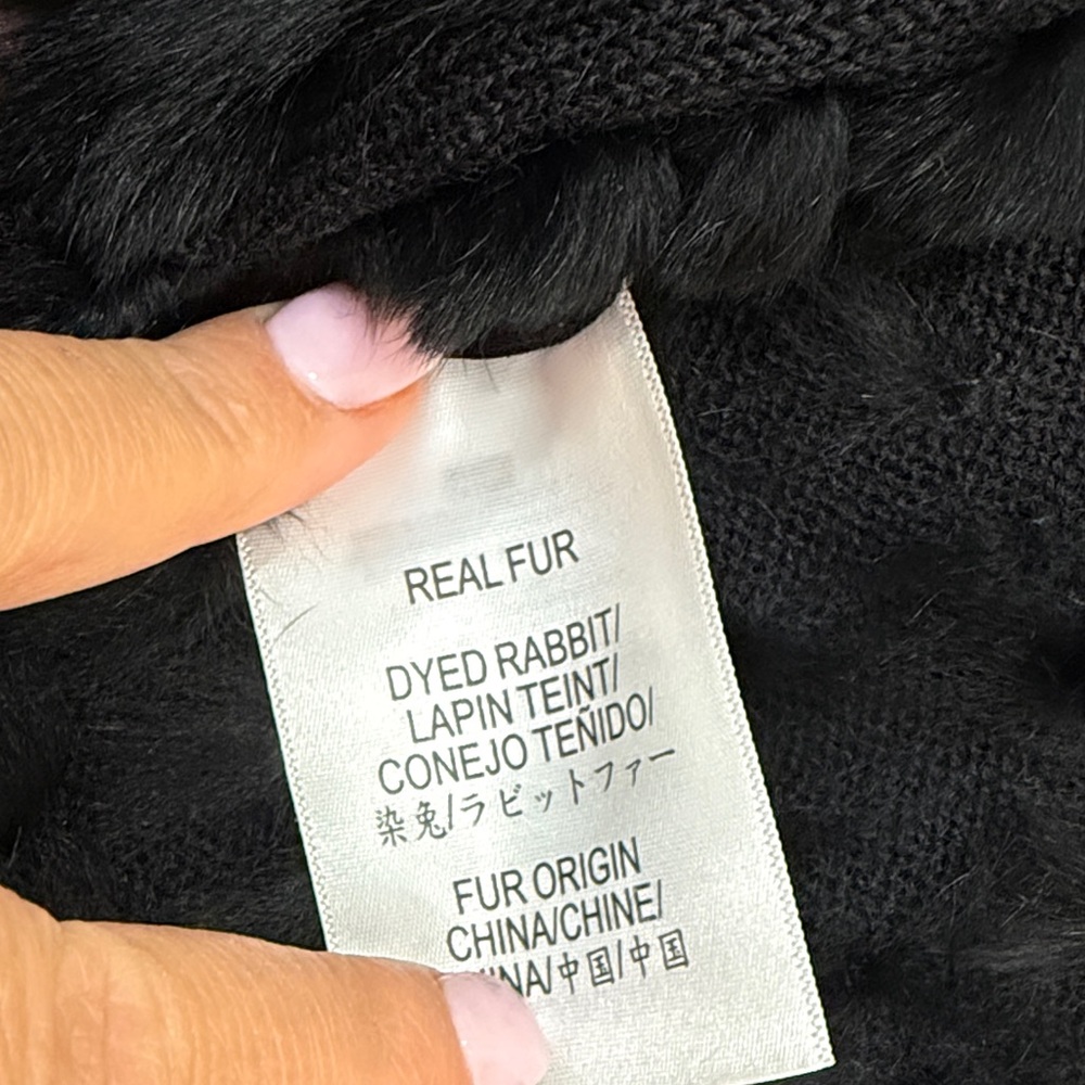 BCBG Real Rabbit Fur - Picture 2 of 3